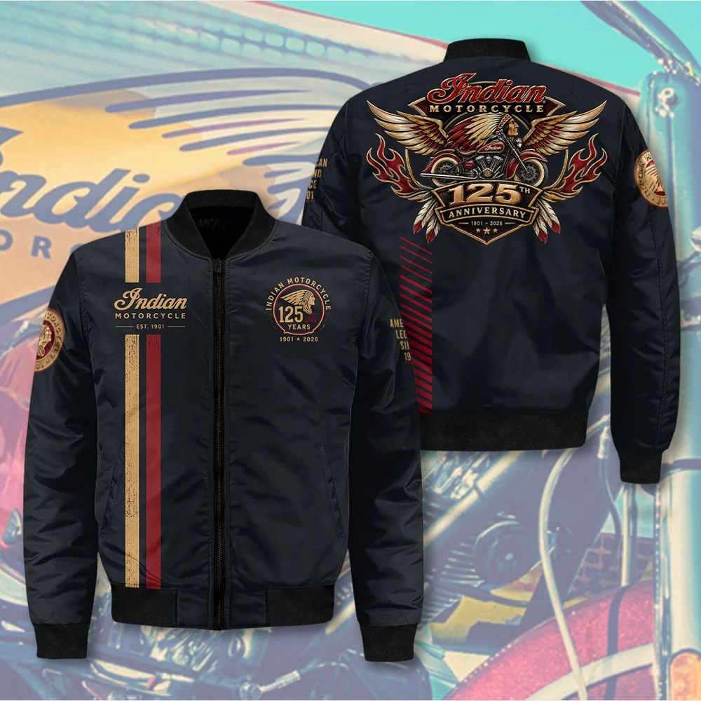 Indian Motorcycle 125th Anniversary 3D Bomber Jacket – TMTHU9957