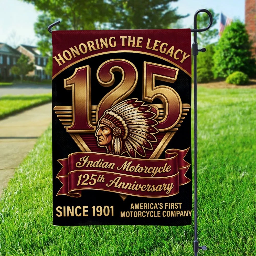 Indian Motorcycle 125th Anniversary Double-side Garden Flag – TMTHU8742