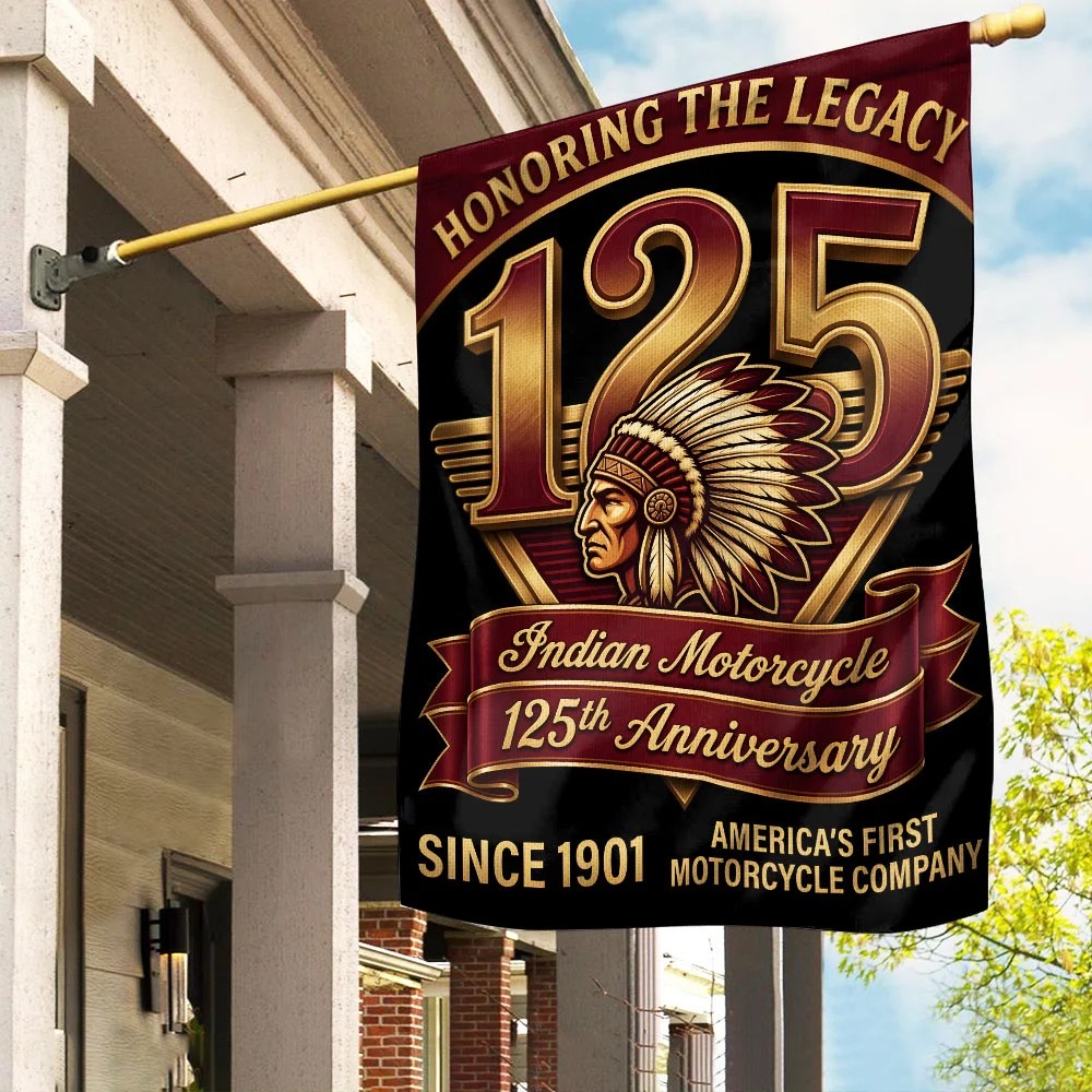 Indian Motorcycle 125th Anniversary Double-side Garden Flag – TMTHU8742
