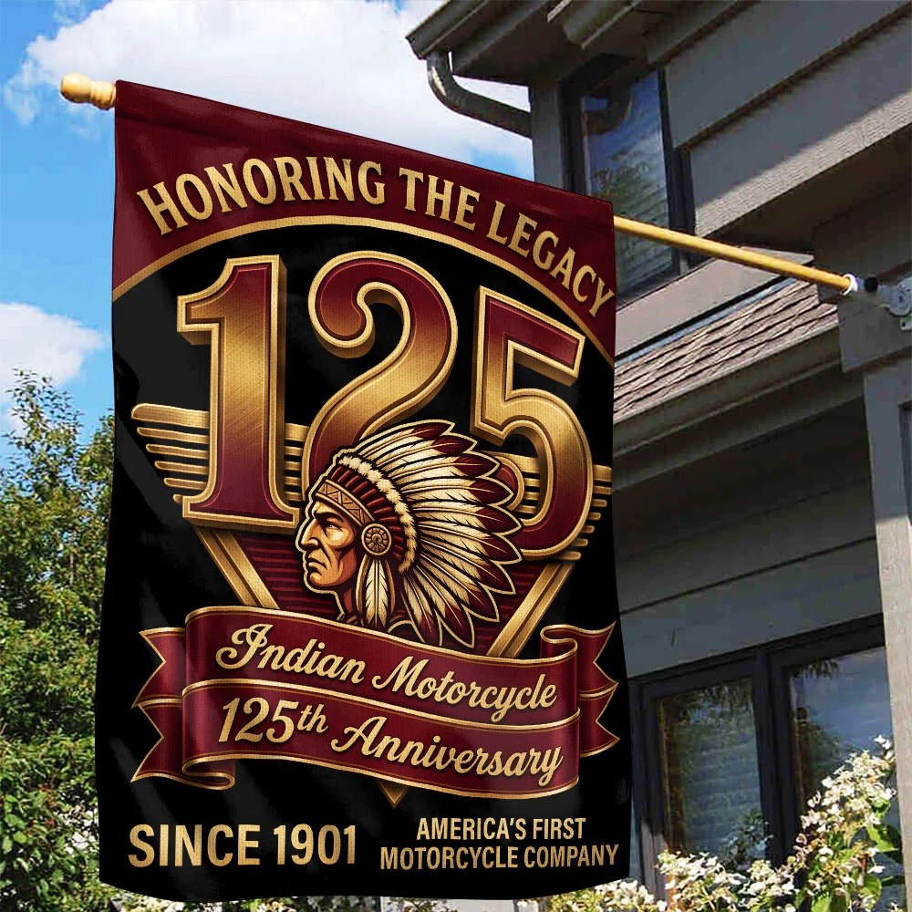 Indian Motorcycle 125th Anniversary Double-side Garden Flag – TMTHU8742
