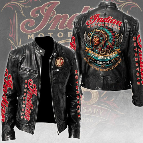 Indian Motorcycle 125th Anniversary Motorcycle Leather Jacket – MAITM15502