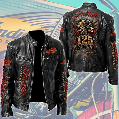 Indian Motorcycle 125th Anniversary Motorcycle Leather Jacket – TMTHU9824