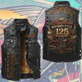 Indian Motorcycle 125th Anniversary Premium 2D Sleeveless Leather Vest – TMTHU8760