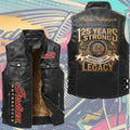 Indian Motorcycle 125th Anniversary Premium 2D Sleeveless Leather Vest – TMTHU8766