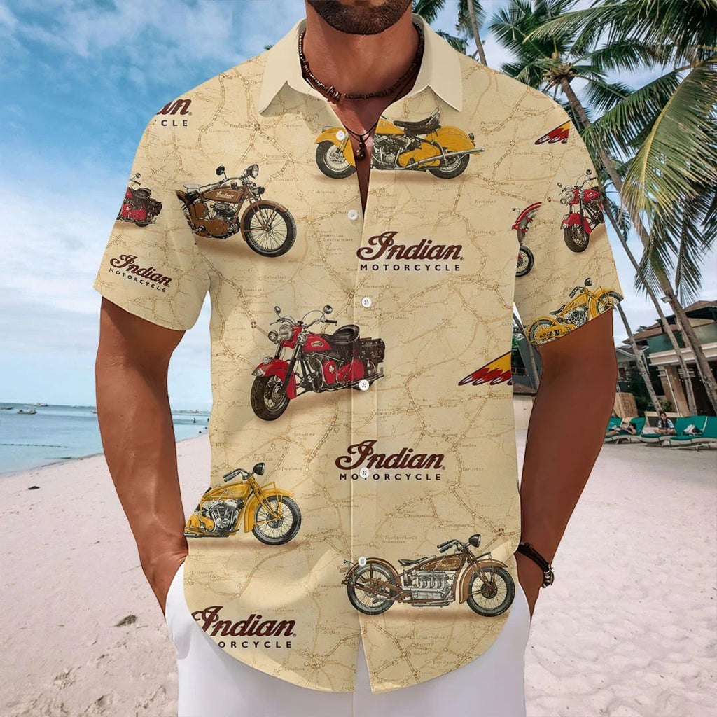 Indian Motorcycle Short Sleeve Button-Down Shirt – HOATT26869