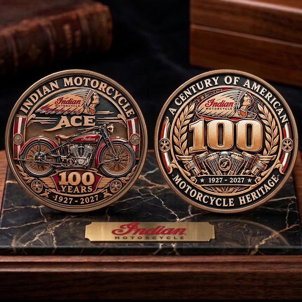 Indian Motorcycle x Ace 100th Anniversary 2027 Commemorative Coin – TMTHU9959
