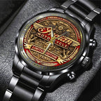 Indian Motorcycle 125th Anniversary Black Stainless Steel Watch – TANTN21657