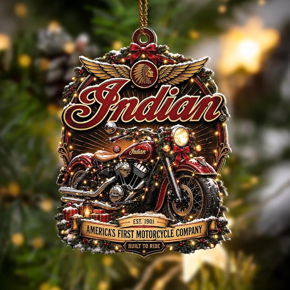 Indian Motorcycle Custom Shape 2-side Printed Acrylic Ornament – HOATT21558