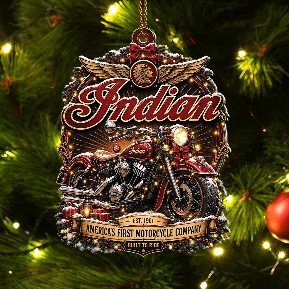 Indian Motorcycle Custom Shape 2-side Printed Acrylic Ornament – HOATT21558