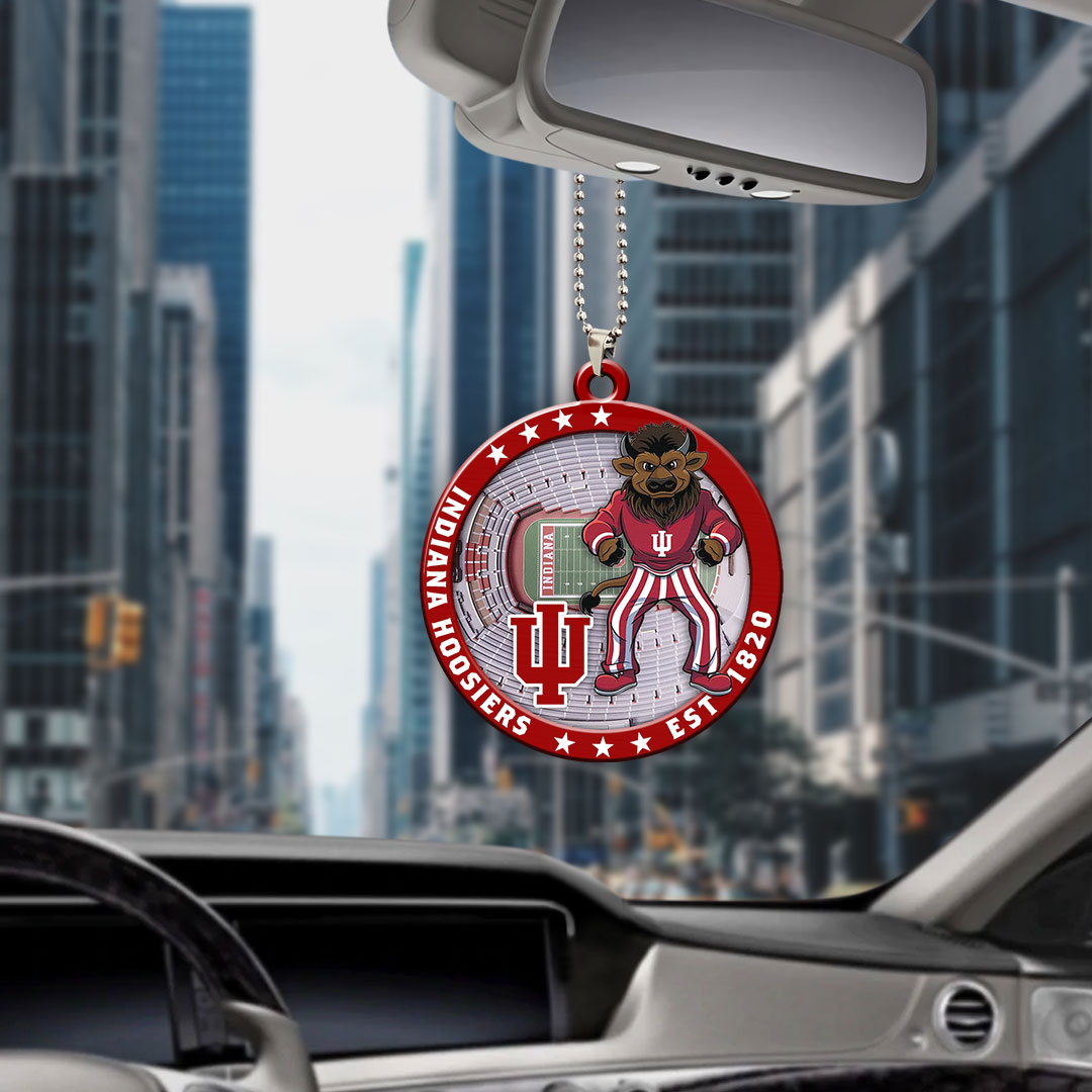 Indiana Hoosiers Football Custom shape 2-sided Acrylic Car Ornament – HOATT13107