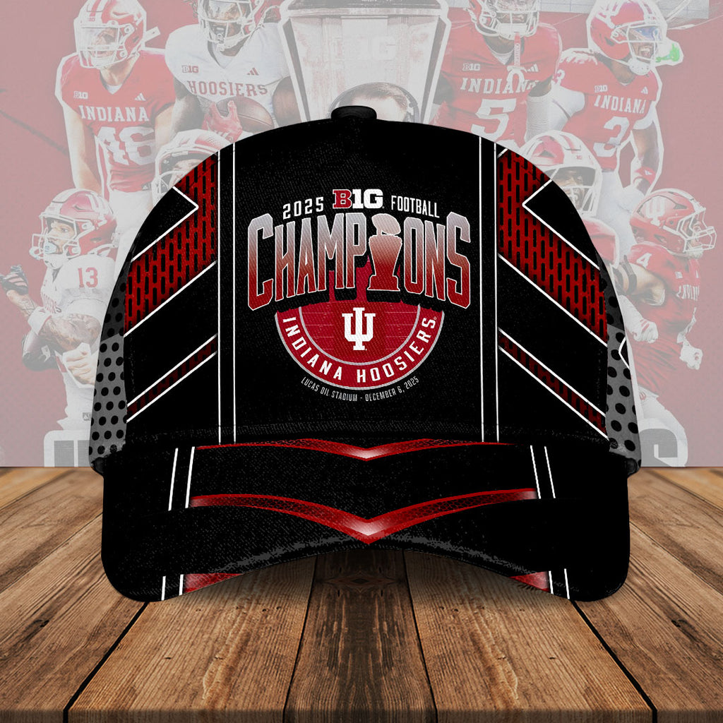 Indiana Hoosiers Football 2025 Big Ten Champions Classic Cap – HOATT14989