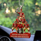 Indiana Hoosiers Football 2025 Big Ten Champions Custom shape 2-sided Acrylic Car Ornament – MAITM14071