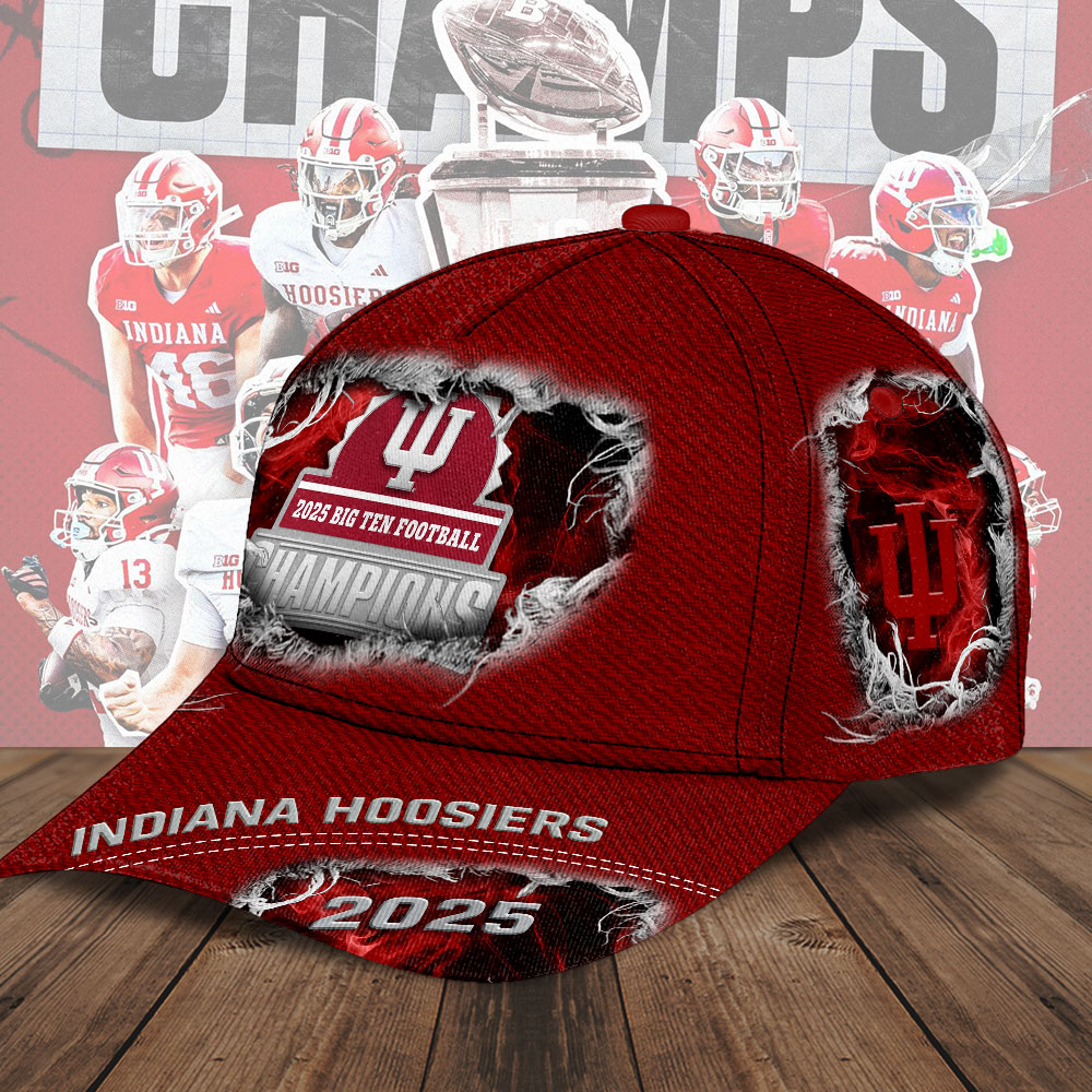 Indiana Hoosiers Football 2025 Big Ten Champions Classic Cap – TMTHU2655
