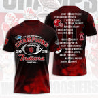 Indiana Hoosiers Football 2025 Big Ten Champions 3D Apparel – HOATT15145
