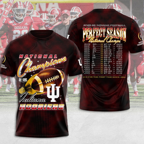 Indiana Hoosiers Football 2025 National Champions 3D Apparel – MAITM14590