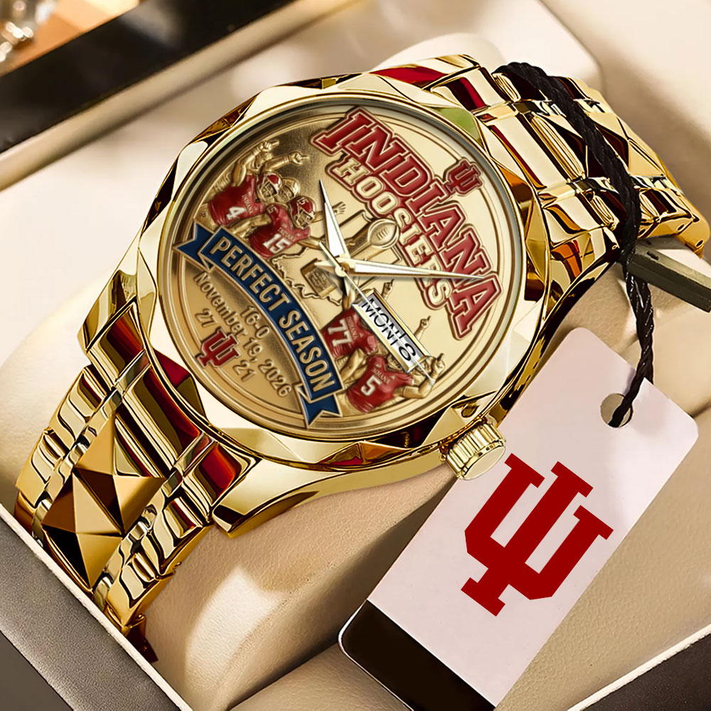 Indiana Hoosiers Football 2025 National Champions Alloy Luxury Quartz Watch – MAITM14531
