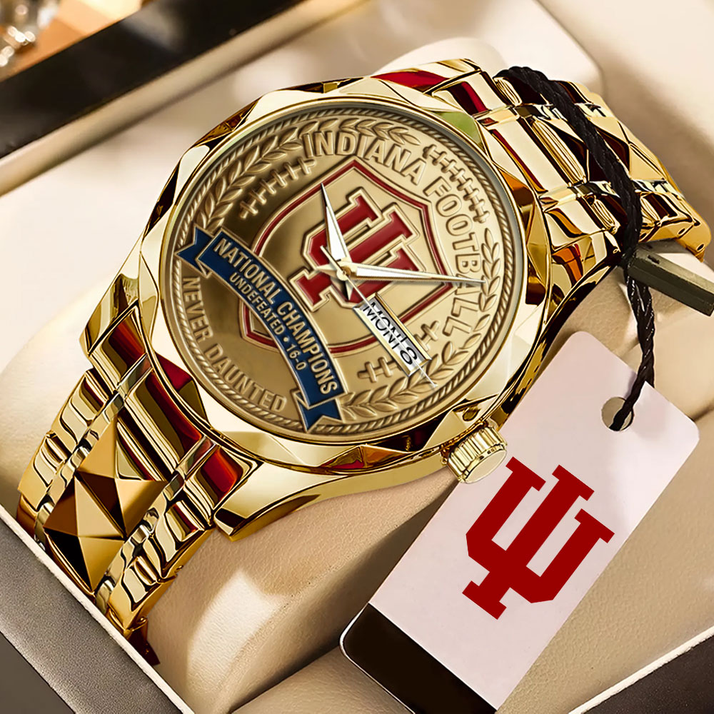 Indiana Hoosiers Football 2025 National Champions Alloy Luxury Quartz Watch – MAITM14532