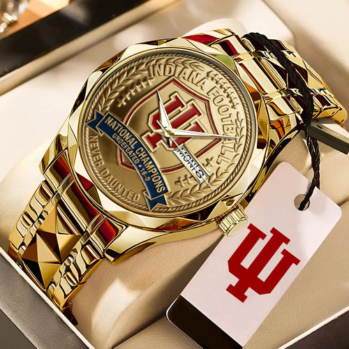 Indiana Hoosiers Football 2025 National Champions Alloy Luxury Quartz Watch – MAITM14532