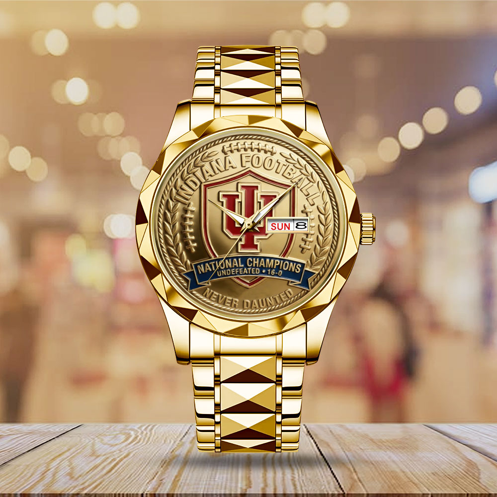 Indiana Hoosiers Football 2025 National Champions Alloy Luxury Quartz Watch – MAITM14532