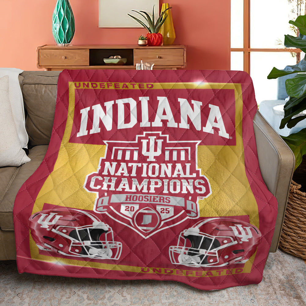 Indiana Hoosiers Football 2025 National Champions Quilt Blanket – MAITM14530