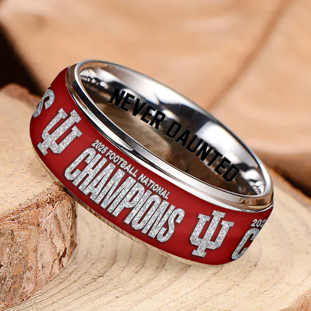 Indiana Hoosiers Football 2025 National Champions Custom Alloy Ring – HOATT15806