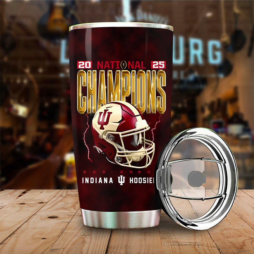 Indiana Hoosiers Football 2025 National Champions Tumbler Cup – MAITM14519