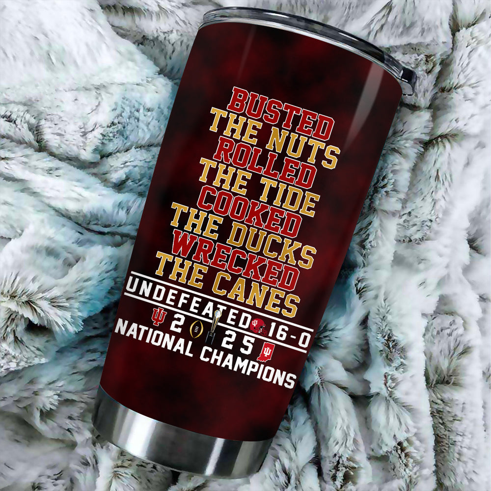 Indiana Hoosiers Football 2025 National Champions Tumbler Cup – MAITM14519