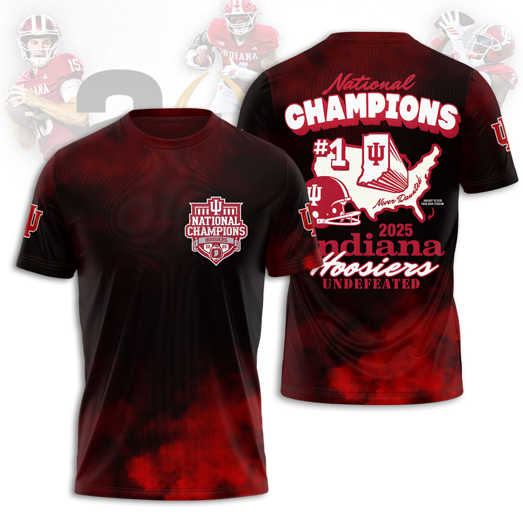 Indiana Hoosiers Football 2026 National Champions 3D Apparel – HOATT15791