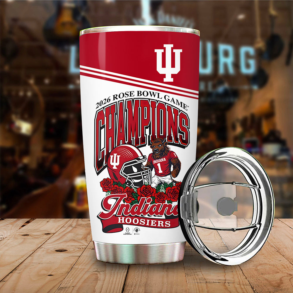 Indiana Hoosiers Football 2026 Rose Bowl Champions Tumbler Cup – MAITM14299