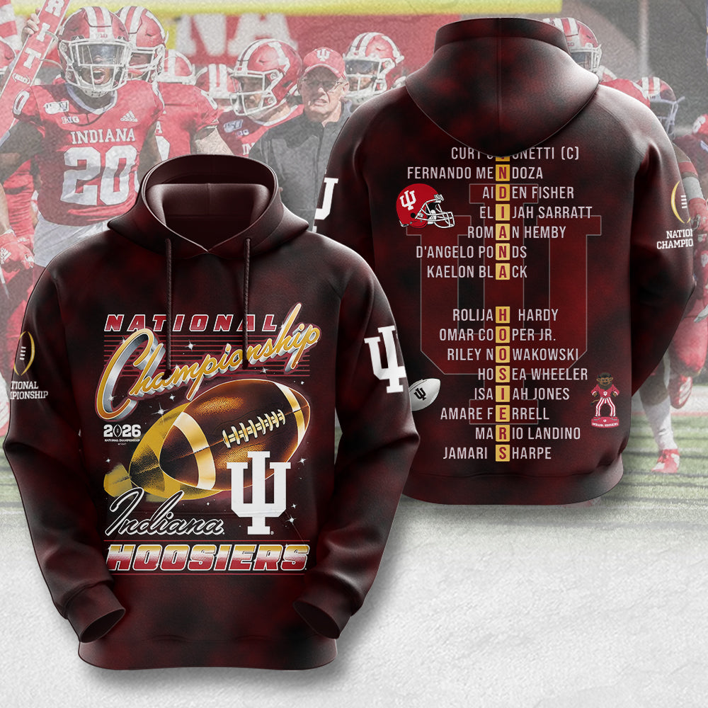 Indiana Hoosiers Football National Championship 3D Apparel – MAITM14406