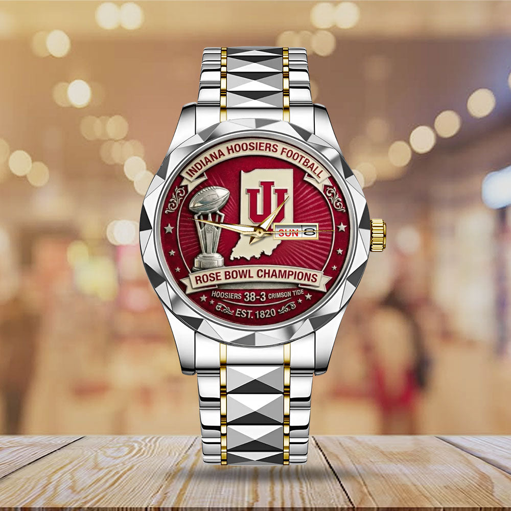 Indiana Hoosiers Football Rose Bowl Champions Alloy Luxury Quartz Watch – MAITM14353