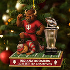 Indiana Hoosiers Football 2025 Big Ten Champions Custom Shape 2-sided Acrylic Ornament – MAITM14008