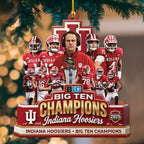 Indiana Hoosiers Football 2025 Big Ten Champions Custom Shape 2-sided Acrylic Ornament – MAITM14028