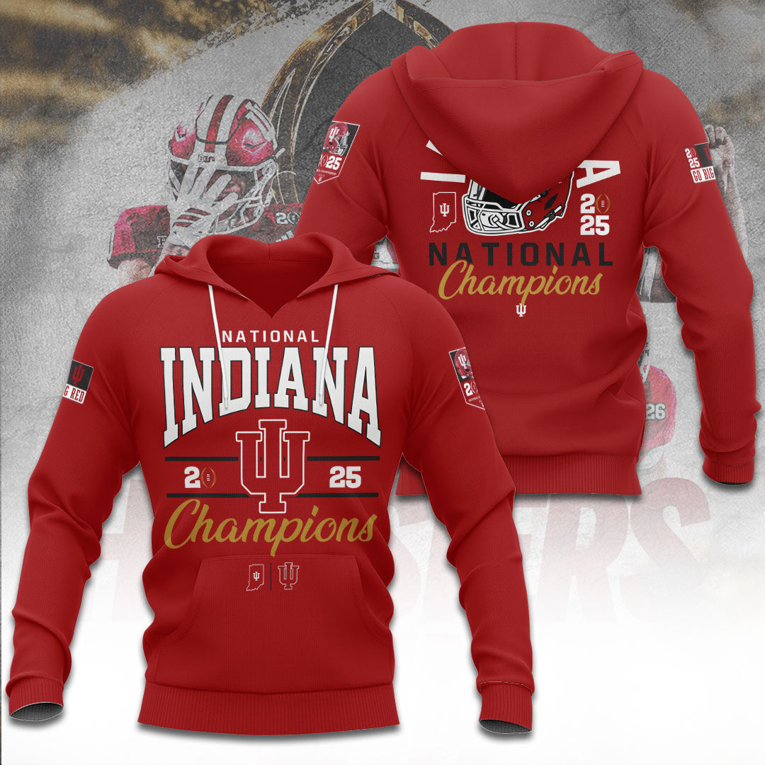 Indiana Hoosiers Football 2025 National Champions 3D Apparel – TANTN20426