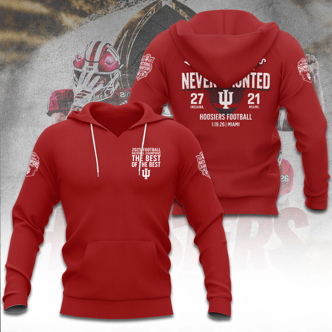Indiana Hoosiers Football 2025 National Champions 3D Apparel – TANTN20447