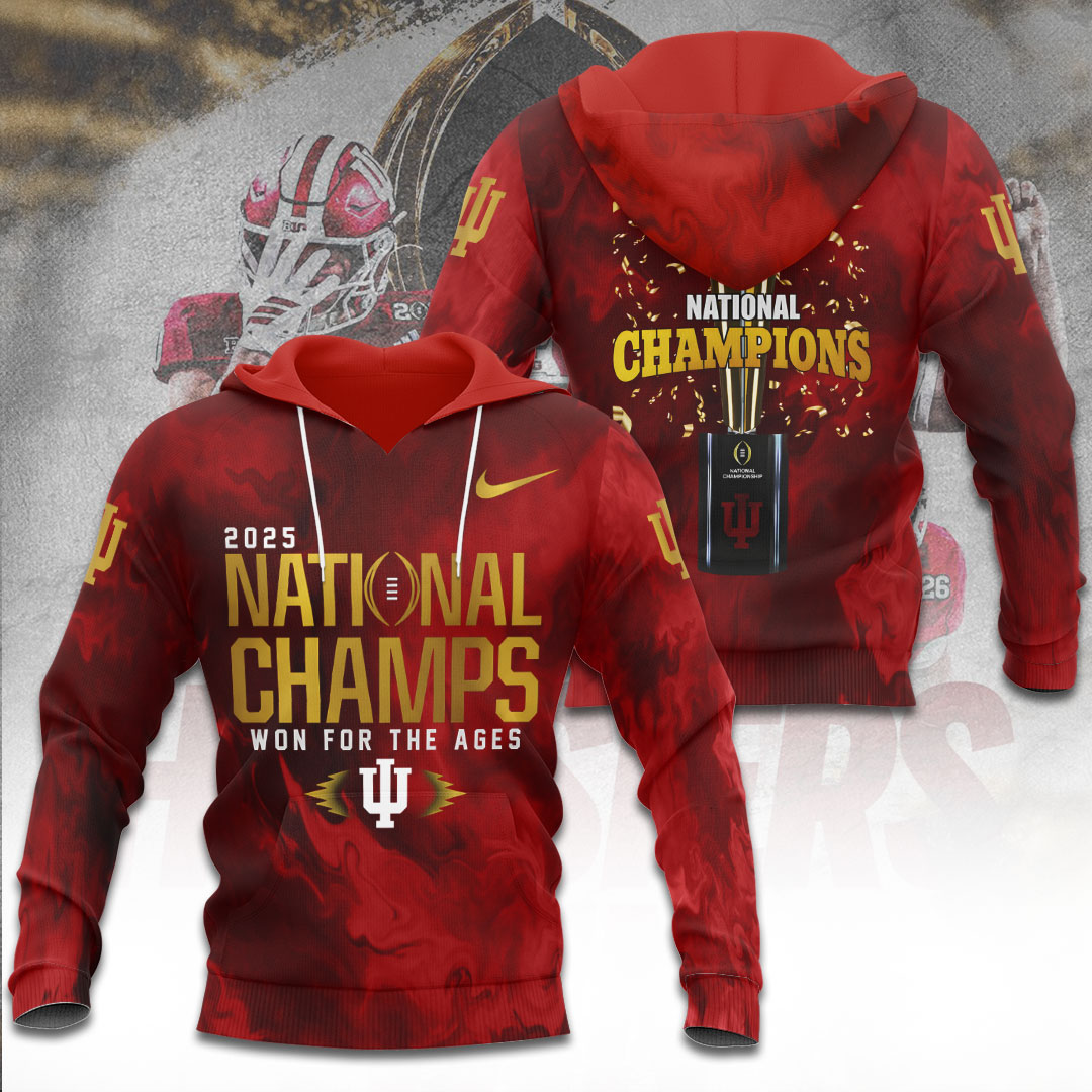 Indiana Hoosiers Football 2025 National Champions 3D Apparel – TANTN20481