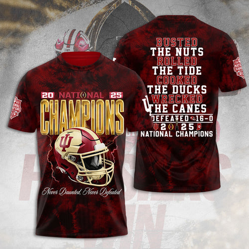 Indiana Hoosiers Football 2025 National Champions 3D Apparel – TANTN20582