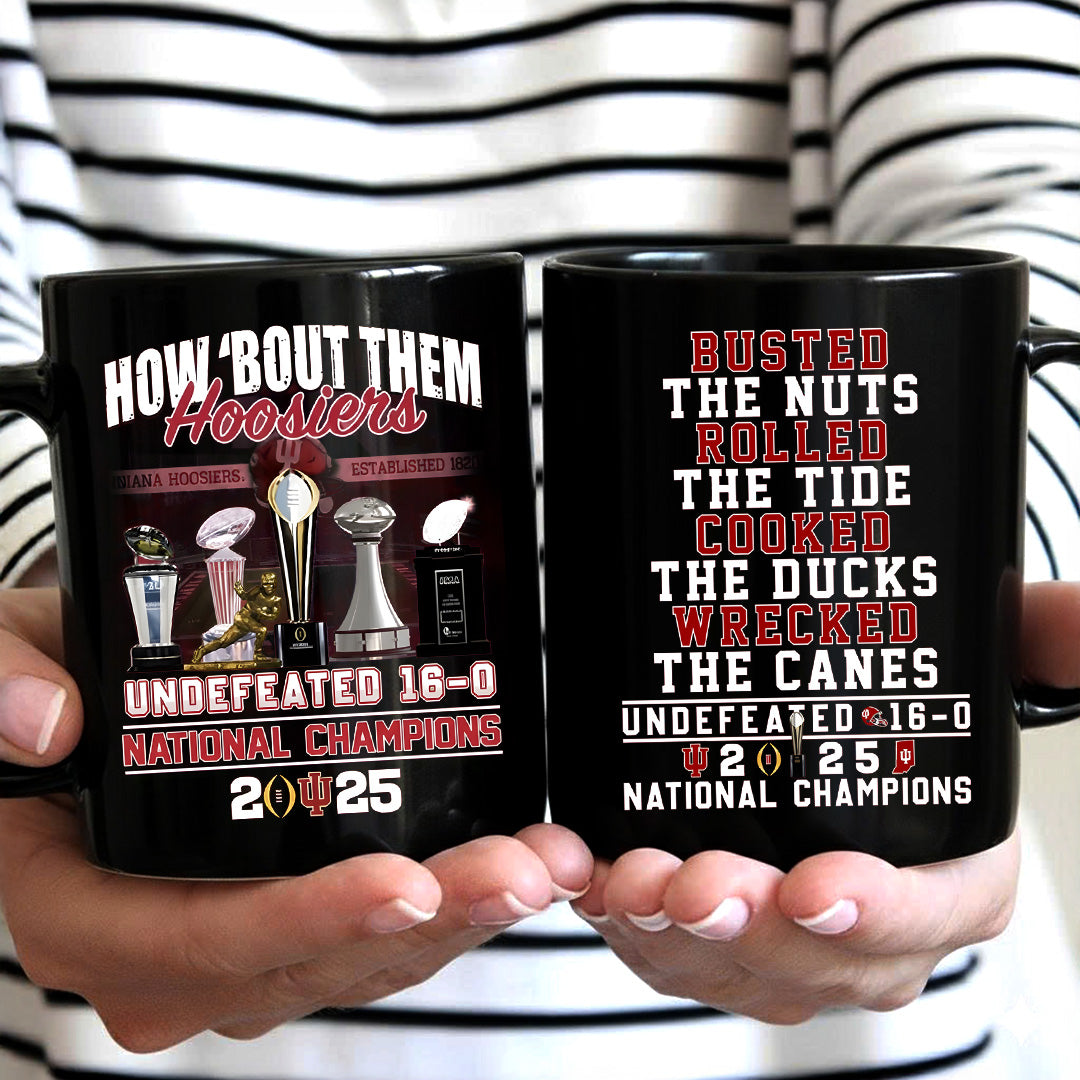 Indiana Hoosiers Football 2025 National Champions Ceramic Mug – TANTN20705