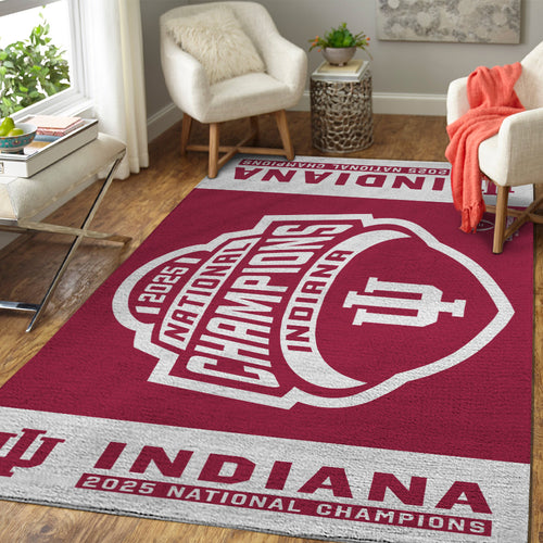 Indiana Hoosiers Football 2025 National Champions Rectangular Rug – TANTN20147