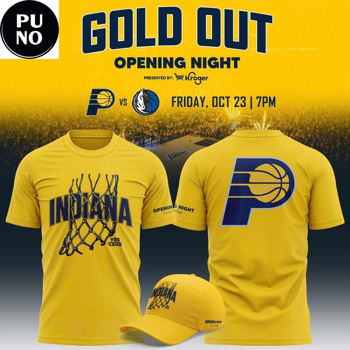 Indiana Pacers Gold Out Opening Night 2026 Hoodie T-Shirt