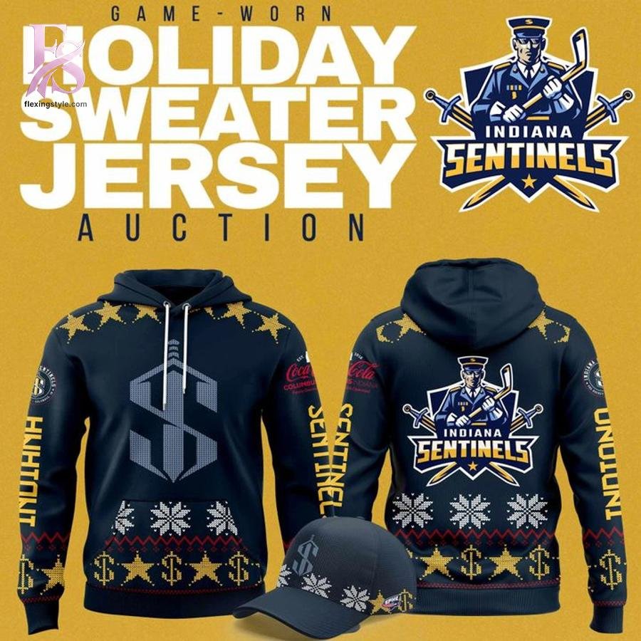 Indiana Sentinels Game-worn Holiday Sweater Jersey Action Hoodie