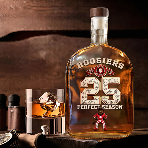 Indiana Hoosiers Football 25oz Empty Whiskey Bottle – TMTHU3481