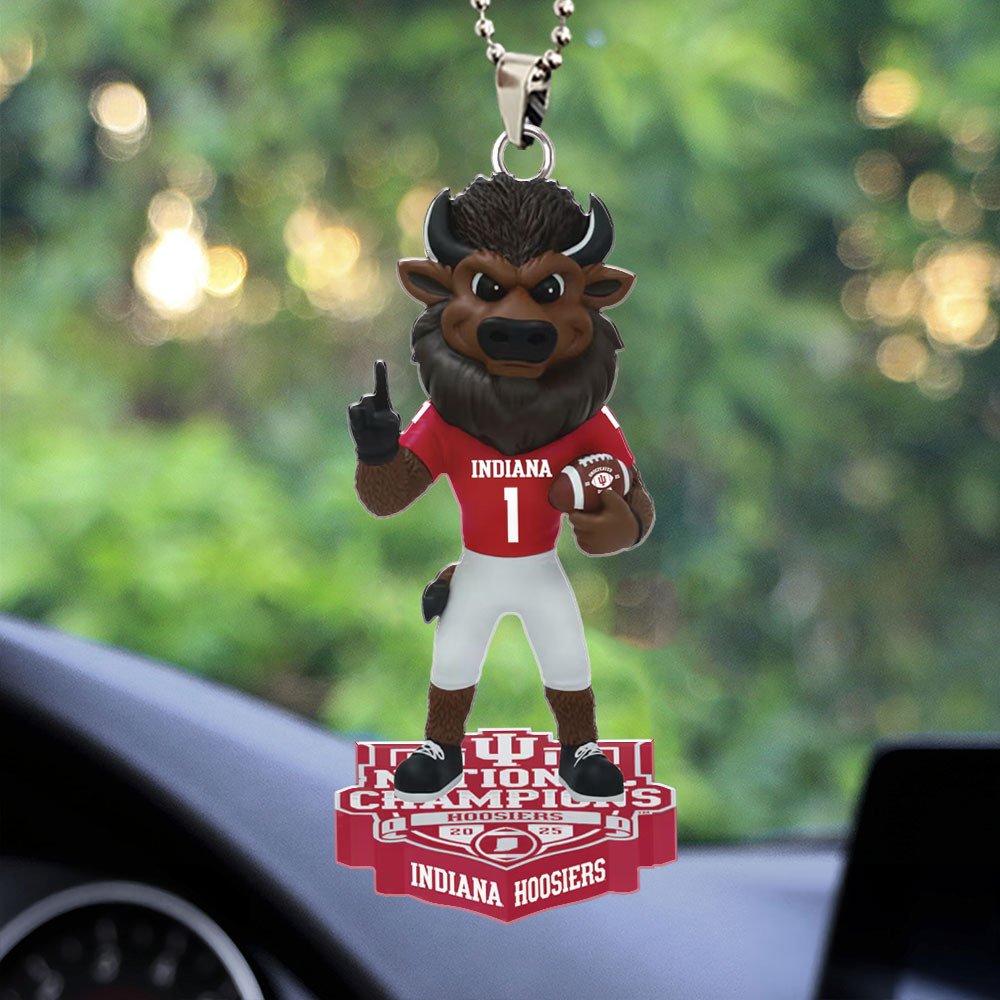 Indiana Hoosiers Football 2025 Custom shape 2-sided Acrylic Car Ornament – TMTHU3389