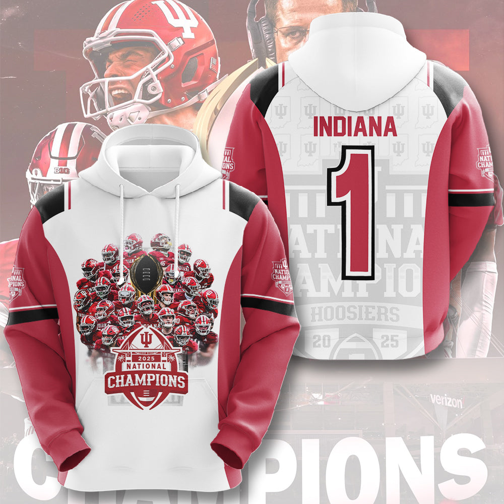 Indiana Hoosiers Football 2025 3D Apparel – TMTHU3392