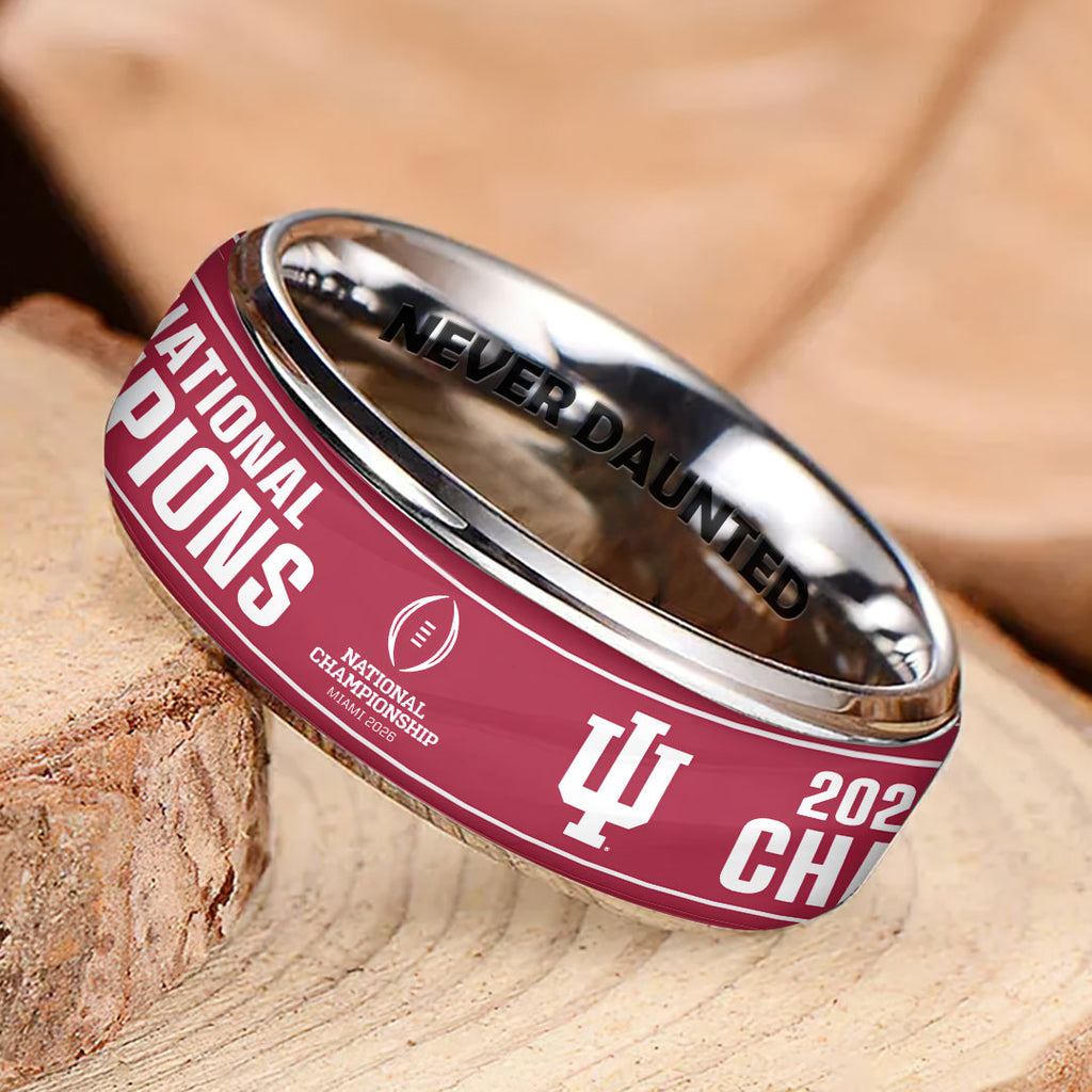 Indiana Hoosiers Football 2025 National Champions Custom Alloy Ring – MAITM14526