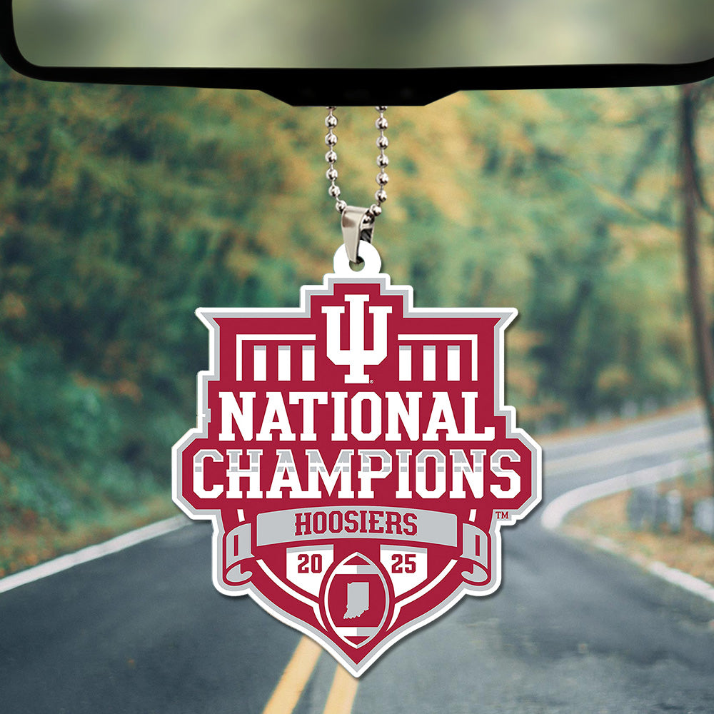 Indiana Hoosiers Football 2025 National Champions Custom shape 2-sided Acrylic Car Ornament – TANTN20436