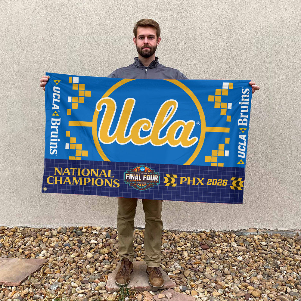 UCLA Bruins 2026 Women's Basketball National Champions 3D Double-side House Flag – TANTN22084