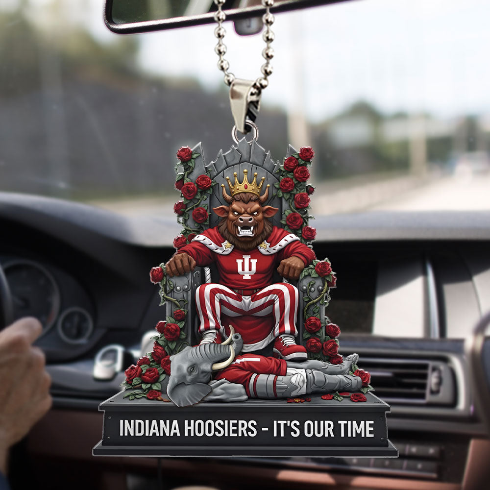 Indiana Hoosiers Football Custom shape 2-sided Acrylic Car Ornament – TMTHU2874