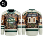 Indy Fuel 2026 Mossy Oak Camo Night Personalized Hockey Jersey