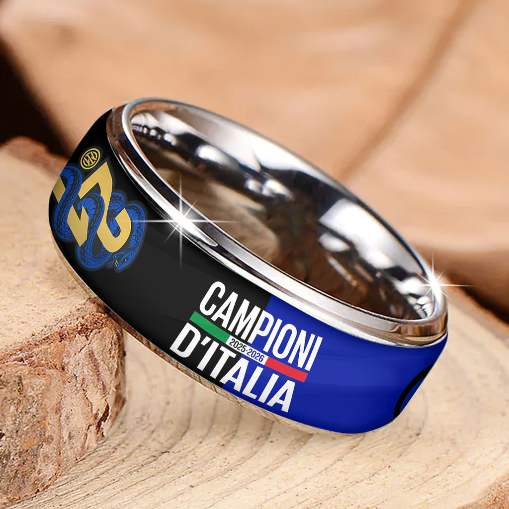 Inter Milan Campioni D'Italia 25/26 Custom Alloy Ring – TANTN22652